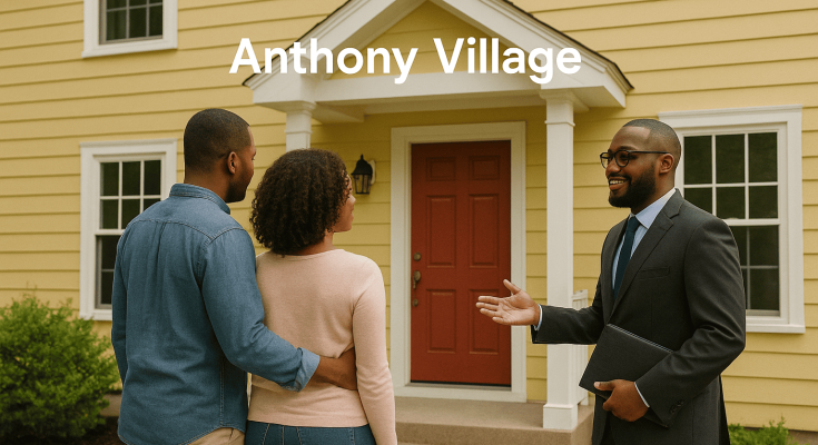 • Photo of a lawyer showing a house to be rented to a couple in Anthony village, Lagos